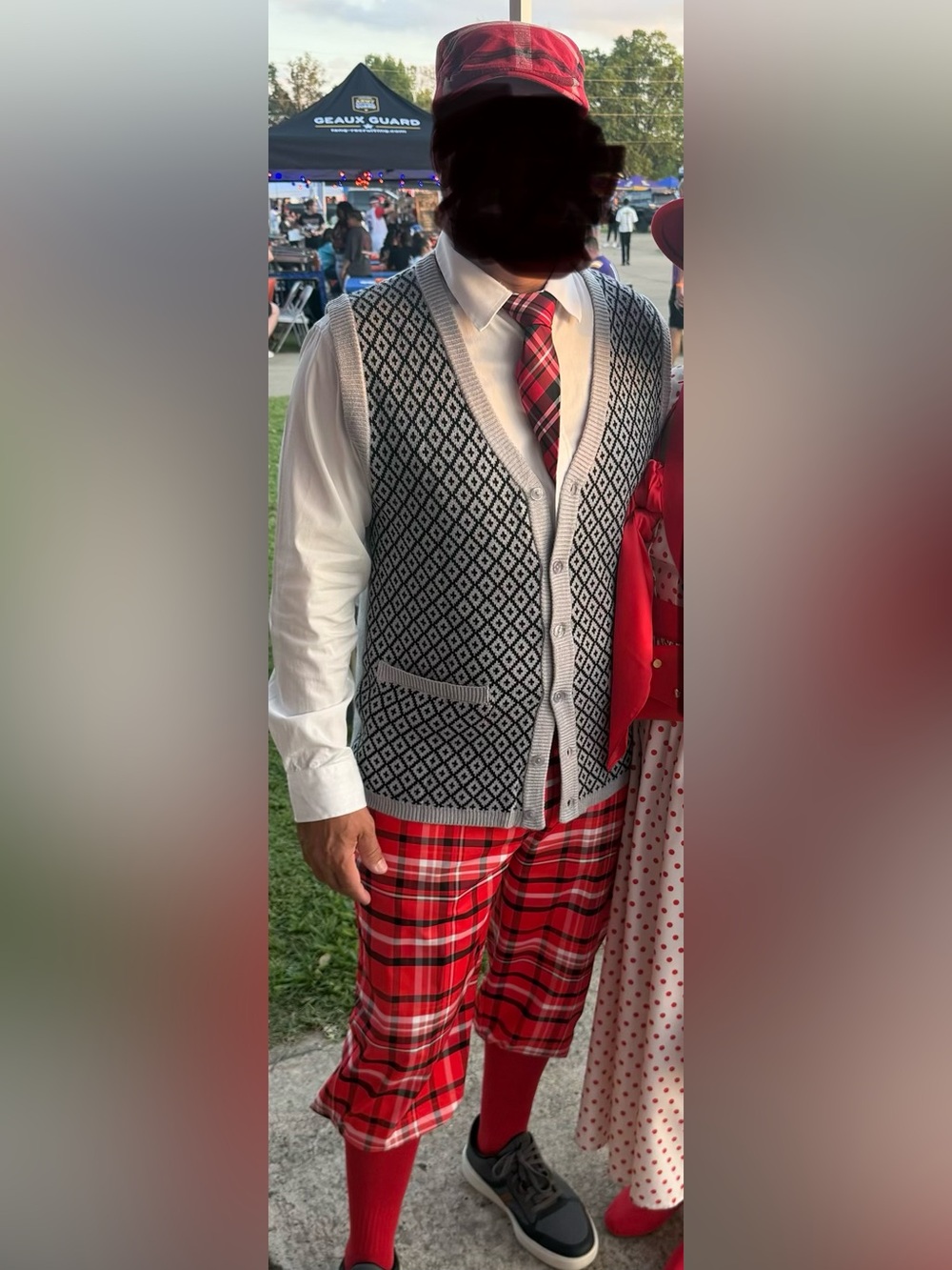 Red Plaid Men’s 1930s golf attire